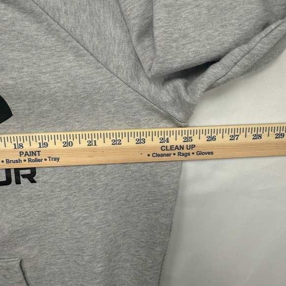 Under Armour Mens ColdGear Hoodie Gray Heather Logo Pullover Sweatshirt Large - Picture 5 of 6
